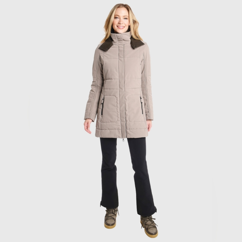 FRAUENSCHUH Marisa Luxury Gold Padded Hooded Winter Ski Snow Jacket Size M (2)